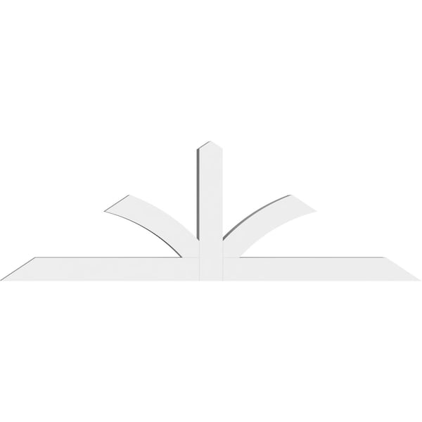 Richland Architectural Grade PVC Gable Bracket, 72W X 24H X 4D X 4F, 8/12 Pitch